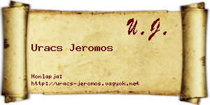 Uracs Jeromos névjegykártya